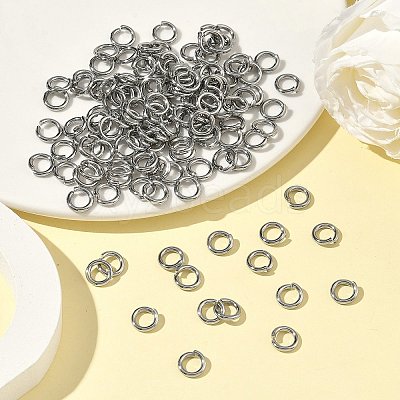 Tarnish Resistant 304 Stainless Steel Open Jump Rings STAS-E067-11-8mm-1