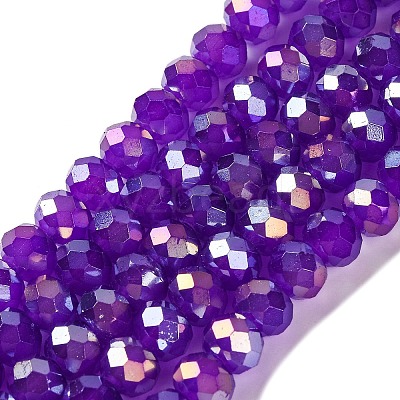 Baking Electroplate Glass Beads Strands LS-DGLA-A039-J10mm-B05-1