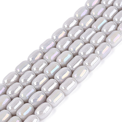 Electroplate Opaque Glass Beads Strands EGLA-Q132-03A-C01-1