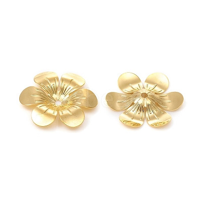 6-Petal Brass Bead Caps LS-KK-I669-06G-1