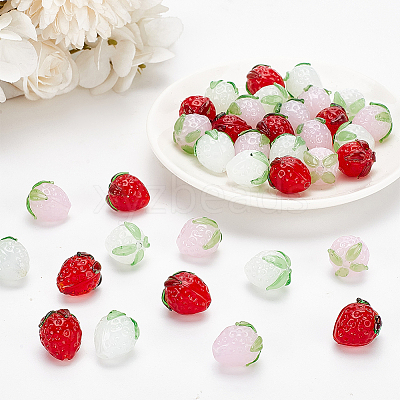 36Pcs 3 Colors Handmade Lampwork Beads LAMP-NB0002-04-1