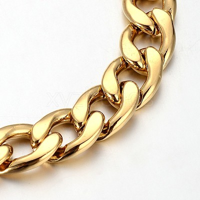 304 Stainless Steel Cuban Link Chain Bracelets STAS-O054-08-1
