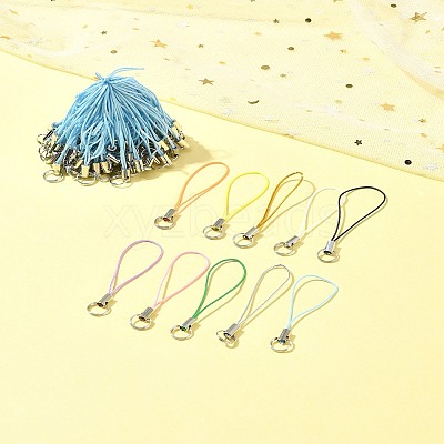100Pcs Polyester Cord Mobile Straps MOBA-FS0001-02I-1