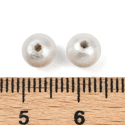 Compressed Cotton Pearl Beads WOVE-V001-A01-6mm-1