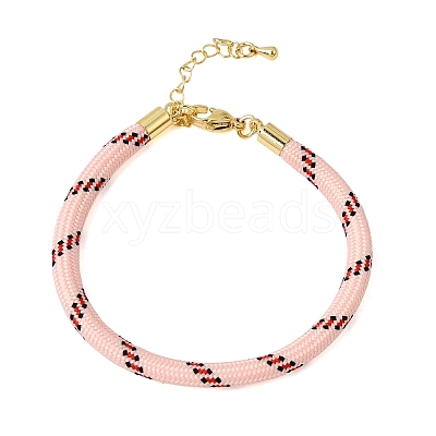Braided Round Polyester Cord Bracelet Makings FB-CBAEDA0-01G-30-1