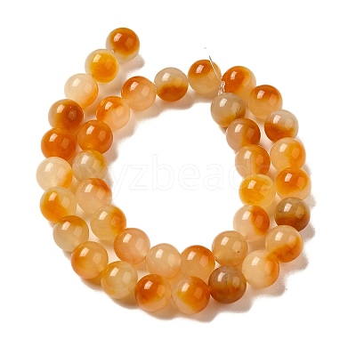 Natural Dyed White Jade Beads Strands G-M402-C04-23-1