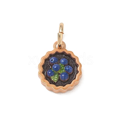Spray Painted Brass Charms KK-CBAEB58-01D-1