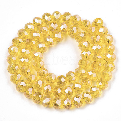 Electroplate Glass Beads Strands EGLA-A034-T4mm-A04-1