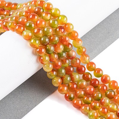Natural Malaysia Jade Beads Strands G-A146-8mm-C14-1