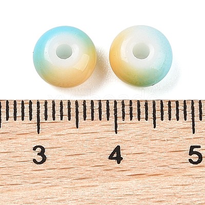 Opaque Spray Painted Glass Beads X1-GLAA-G118-01A-1