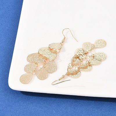 Brass Dangle Earrings EJEW-B157-02E-G-1