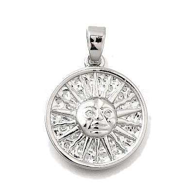 Brass Micro Pave Cubic Zirconia Pendants KK-P336-20P-1