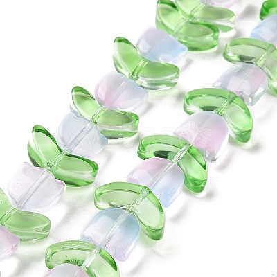 Transparent Glass Beads Strands LAMP-H061-02F-1