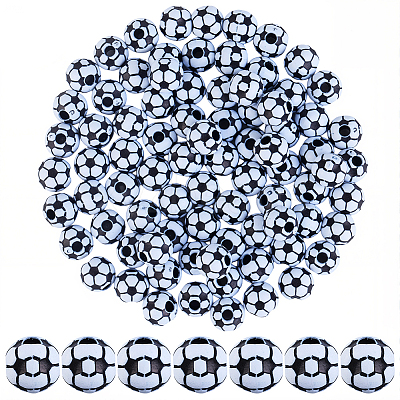 100Pcs Opaque Acrylic Beads MACR-SC0002-47-1
