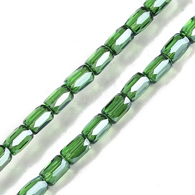 Electroplate Glass Beads Strands GLAA-Q101-02A-PL04-1