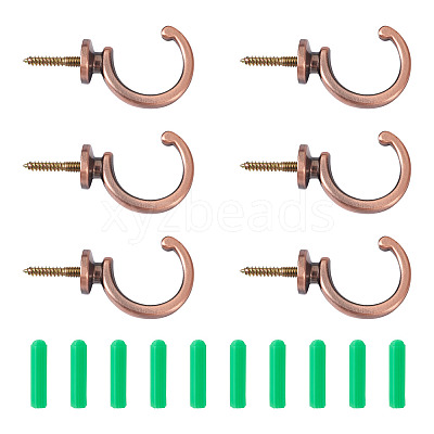 16Pcs 2 Style Zinc Alloy Hook Hanger FIND-SW0001-04R-1