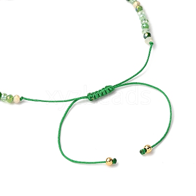 Natural Keshi Pearl & Glass Beads Braided Bead Bracelets for Women BJEW-JB12369-1
