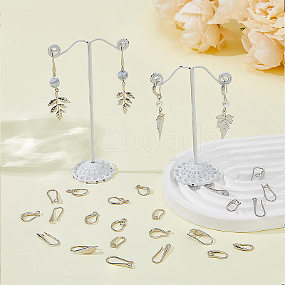 36Pcs 6 Style Brass Earring Hooks KK-FH0006-37-1