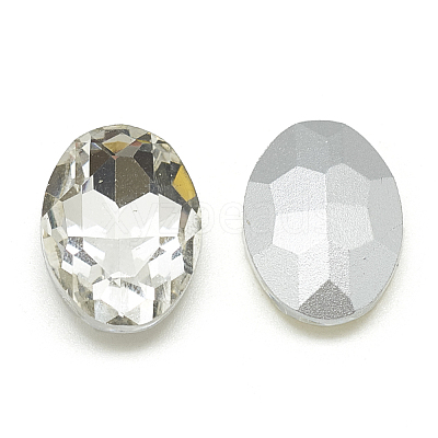 Pointed Back Glass Rhinestone Cabochons RGLA-T080-10x14mm-01-1