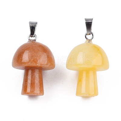 Natural Topaz Jade Pendants G-N0325-10M-1