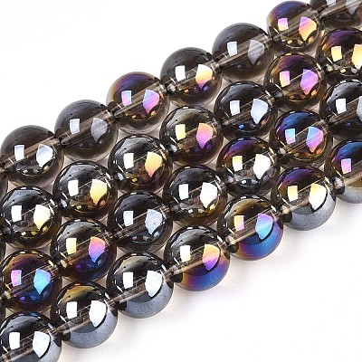 Electroplate Transparent Glass Beads Strands GLAA-T032-T10mm-AB02-1