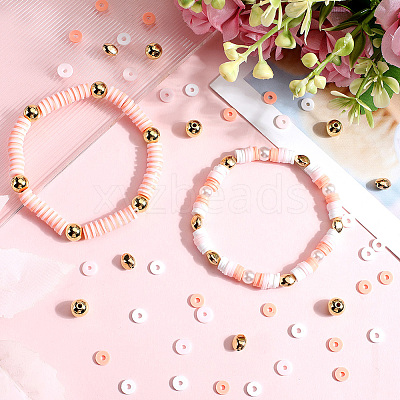 Handmade Polymer Clay Beads with CCB Plastic Beads  Jewelry Making Findings Kit DIY-SC0025-50-1