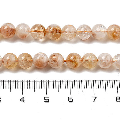 Heated Natural Citrine Beads Strands G-NH0010-04-1