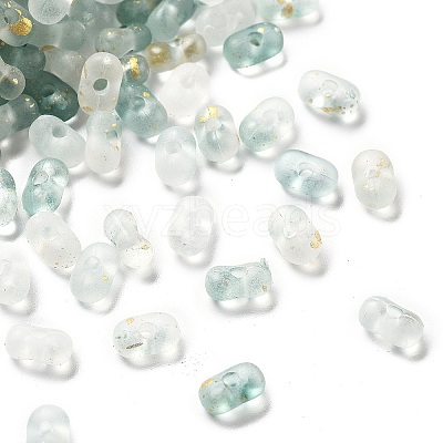 Gradient Color Transparent Frosted Acrylic Beads OACR-M023-06H-1