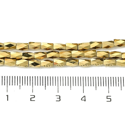 Electroplate Glass Beads Strands X-GLAA-Q101-02B-FP01-1