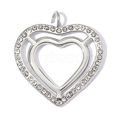304 Stainless Steel with Crystal Rhinestone Pendants RB-OY001-13P-02-1