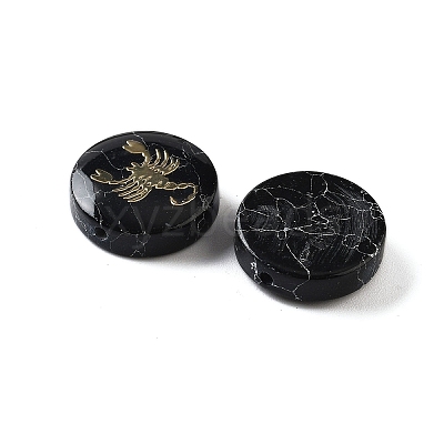 Dyed Black Synthetic Turquoise Beads G-F775-B05-1