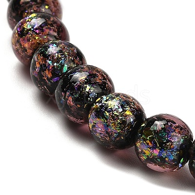 Handmade Dichroic Foil Glass Beads Strands DICH-U001-02J-1