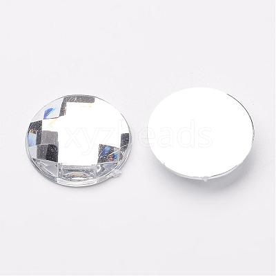 Acrylic Rhinestone Cabochons GACR-R002-18mm-08-1