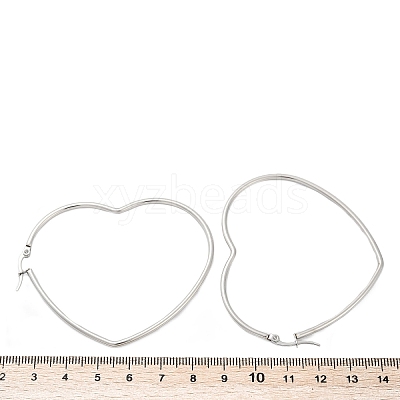 Tarnish Resistant 201 Stainless Steel Hoop Earrings LS-EJEW-A052-09C-1