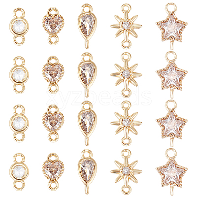  BENECREAT 20PCS 18K Gold Plated Cubic Zirconia Earring