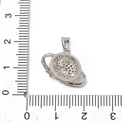Brass Micro Pave Cubic Zirconia Pendants KK-F917-05A-P-1