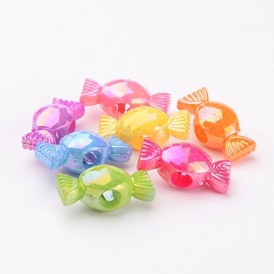 Plating Acrylic Beads PPDL021Y-1