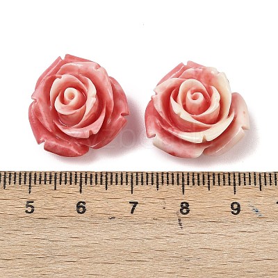 Synthetic Coral Dyed Carved Beads SHEL-Z003-03F-1