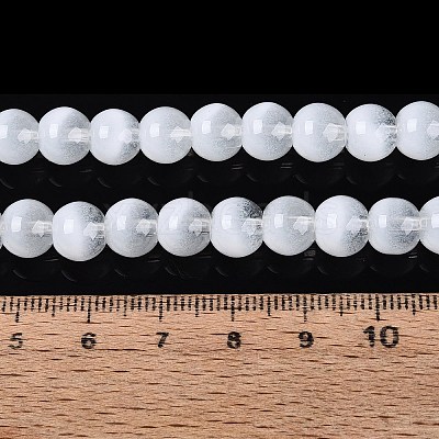 Transparent Glass Imitation Cat Eye Beads Strands GLAA-Q110-01B-01-1