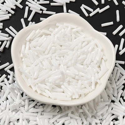 Baking Paint Glass Twist Bugle Beads SEED-C004-02P-1