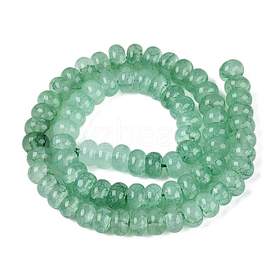 Imitation Jade Crackle Glass Beads Strands GLAA-Q108-05A-A06-1