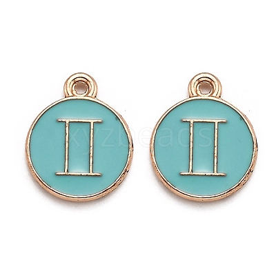 Alloy Enamel Pendants ENAM-S124-01B-13I-1