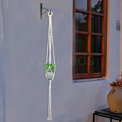 Cotton Macrame Plant Hangers AJEW-WH20072-57A-1
