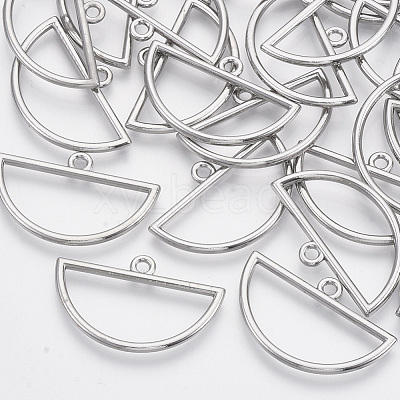 Alloy Open Back Bezel Big Pendants PALLOY-S132-002-1