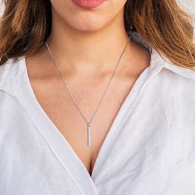 304 Stainless Steel Pendant Necklaces NJEW-FH0001-14A-1