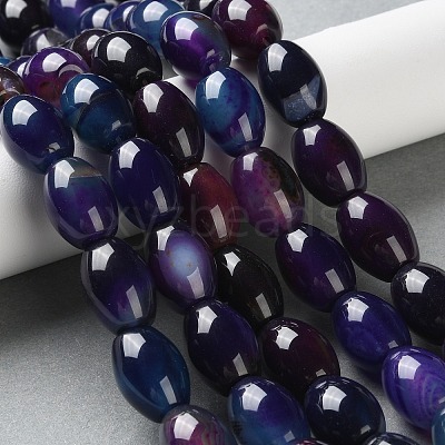 Natural Agate(Dyed & Heated) Beads Strands G-M446-D01-01C-1