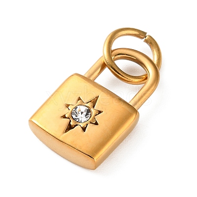 304 Stainless Steel Rhinestone Pendants RB-CBA324D-01G-07-1