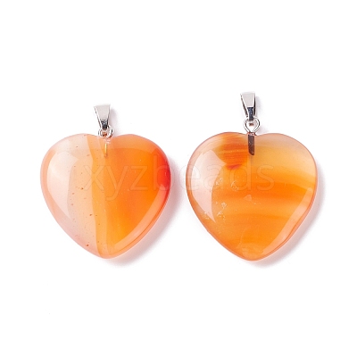 Natural Red Agate Pendants G-G956-B51-FF-1