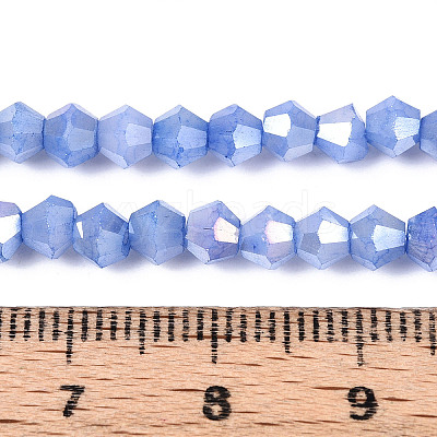 Ombre Effect Dyed Glass Beads Strands GLAA-T025-4mm-09I-1