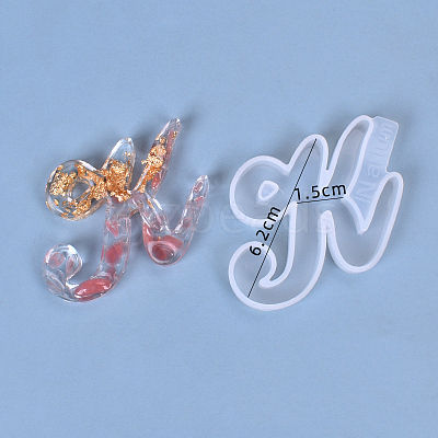 Letter DIY Silicone Molds DIY-I034-08K-1